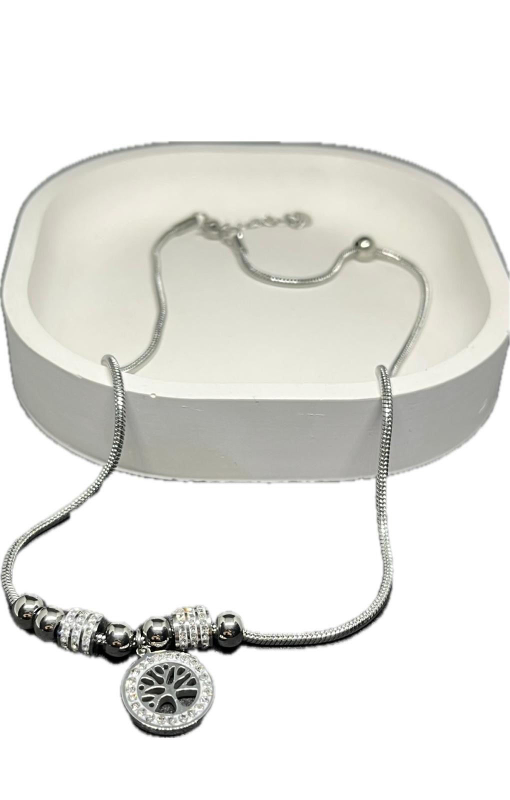 Çelik Hayat Ağacı Kolye